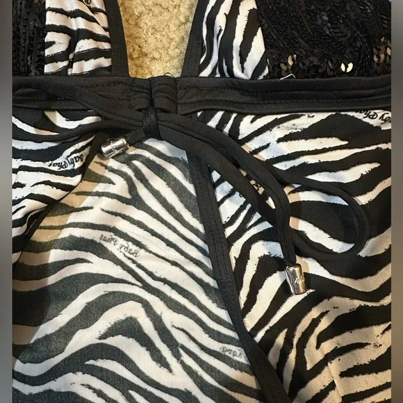 Baby Phat Zebra Tankini with Matching Coverup - Picture 5 of 9